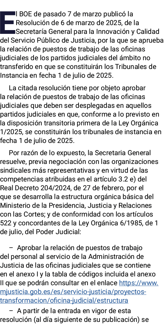El BOE de pasado 7 de marzo publicó la Resolución de 6 de marzo de 2025, de la Secretaría General para la Innovación    