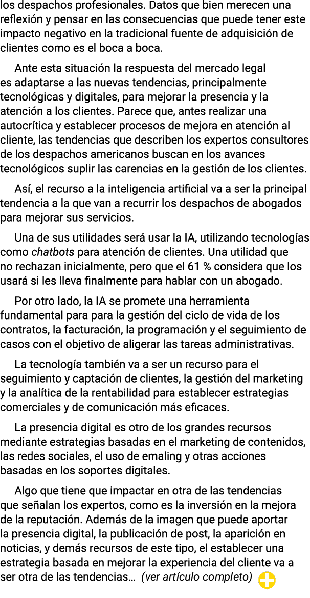 los despachos profesionales  Datos que bien merecen una reflexión y pensar en las consecuencias que puede tener este    