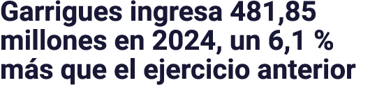 Garrigues ingresa 481,85 millones en 2024, un 6,1 % más que el ejercicio anterior