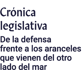 Crónica legislativa De la defensa frente a los aranceles que vienen del otro lado del mar