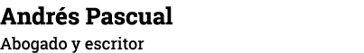 Andrés Pascual Abogado y escritor