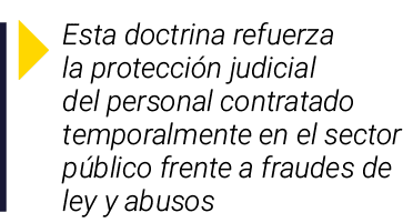  Esta doctrina refuerza la protección judicial del personal contratado temporalmente en el sector público frente a fr   