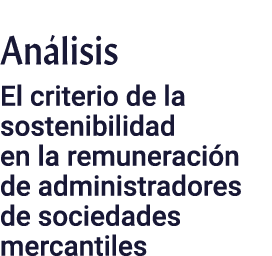 Análisis El criterio de la sostenibilidad en la remuneración de administradores de sociedades mercantiles