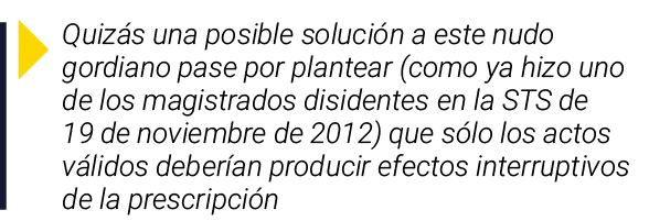  Quizás una posible solución a este nudo gordiano pase por plantear (como ya hizo uno de los magistrados disidentes e   