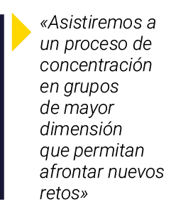   Asistiremos a un proceso de concentración en grupos de mayor dimensión que permitan afrontar nuevos retos 