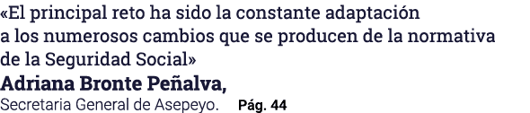  El principal reto ha sido la constante adaptación a los numerosos cambios que se producen de la normativa de la Segu   