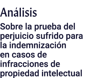 Análisis Sobre la prueba del perjuicio sufrido para la indemnización en casos de infracciones de propiedad intelectual