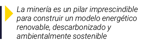  La minería es un pilar imprescindible para construir un modelo energético renovable, descarbonizado y ambientalmente   