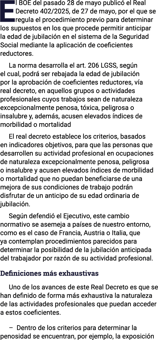 El BOE del pasado 28 de mayo publicó el Real Decreto 402 2025, de 27 de mayo, por el que se regula el procedimiento p   