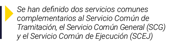  Se han definido dos servicios comunes complementarios al Servicio Común de Tramitación, el Servicio Común General (S   