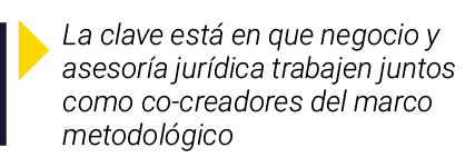 ￼ La clave est en que negocio y asesor a jur dica trabajen juntos como co creadores del marco metodol gico