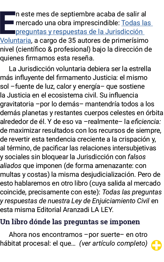 En este mes de septiembre acaba de salir al mercado una obra imprescindible: ﻿Todas las preguntas y respuestas de la ...