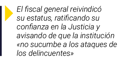 ￼ El fiscal general reivindic su estatus, ratificando su confianza en la Justicia y avisando de que la instituci n «...