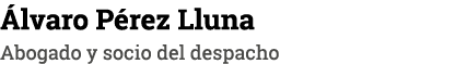  lvaro P rez Lluna Abogado y socio del despacho