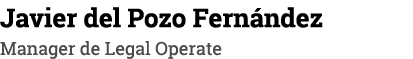 Javier del Pozo Fern ndez Manager de Legal Operate