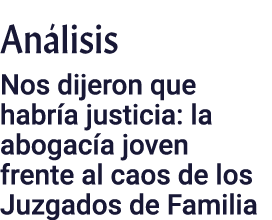 An lisis Nos dijeron que habr a justicia: la abogac a joven frente al caos de los Juzgados de Familia