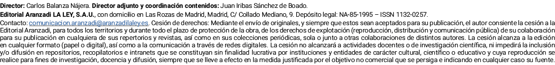 Director: Carlos Balanza N jera. Director adjunto y coordinaci n contenidos: Juan Iribas S nchez de Boado. Editorial ...