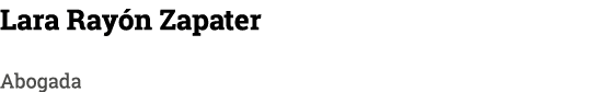Lara Ray n Zapater Abogada