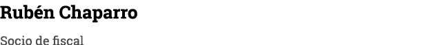 Rub n Chaparro Socio de fiscal