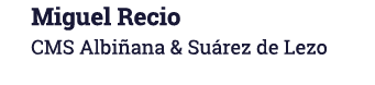 Miguel Recio CMS Albi ana & Su rez de Lezo