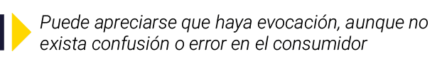 ￼ Puede apreciarse que haya evocaci n, aunque no exista confusi n o error en el consumidor