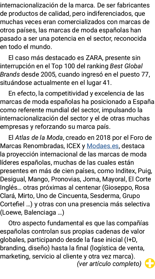 internacionalizaci n de la marca. De ser fabricantes de productos de calidad, pero indiferenciados, que muchas veces ...