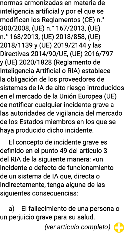 normas armonizadas en materia de inteligencia artificial y por el que se modifican los Reglamentos (CE) n.° 300/2008,...