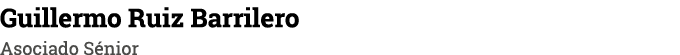 Guillermo Ruiz Barrilero Asociado S nior