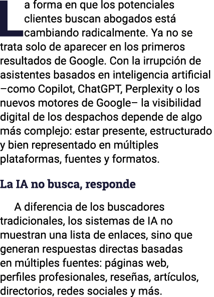 La forma en que los potenciales clientes buscan abogados est cambiando radicalmente. Ya no se trata solo de aparecer...