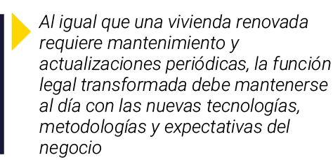 ￼ Al igual que una vivienda renovada requiere mantenimiento y actualizaciones peri dicas, la funci n legal transforma...
