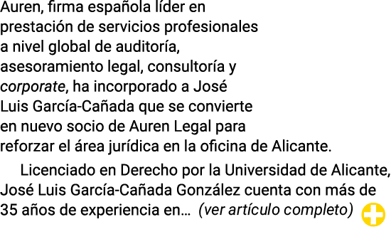 Auren, firma espa ola l der en prestaci n de servicios profesionales a nivel global de auditor a, asesoramiento legal...