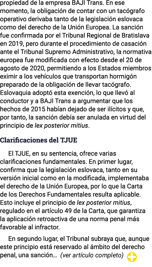 propiedad de la empresa BAJI Trans. En ese momento, la obligaci n de contar con un tac grafo operativo derivaba tanto...