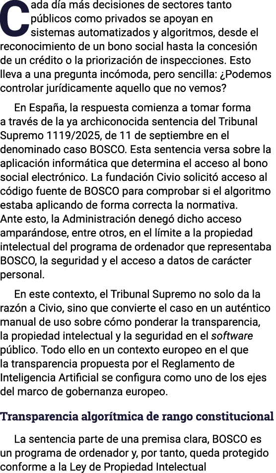 Cada d a m s decisiones de sectores tanto p blicos como privados se apoyan en sistemas automatizados y algoritmos, de...