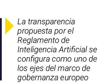 ￼ La transparencia propuesta por el Reglamento de Inteligencia Artificial se configura como uno de los ejes del marco...