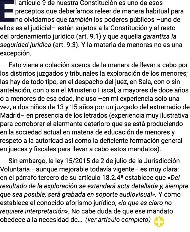 El art culo 9 de nuestra Constituci n es uno de esos preceptos que deber amos releer de manera habitual para no olvid...