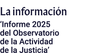 La informaci n ‘Informe 2025 del Observatorio de la Actividad de la Justicia’