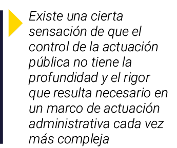 ￼ Existe una cierta sensaci n de que el control de la actuaci n p blica no tiene la profundidad y el rigor que result...