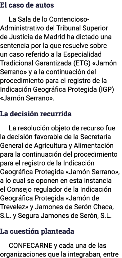 El caso de autos La Sala de lo Contencioso Administrativo del Tribunal Superior de Justicia de Madrid ha dictado una ...