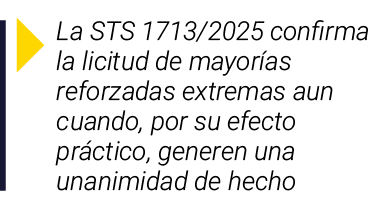 ￼ La STS 1713/2025 confirma la licitud de mayor as reforzadas extremas aun cuando, por su efecto pr ctico, generen un...
