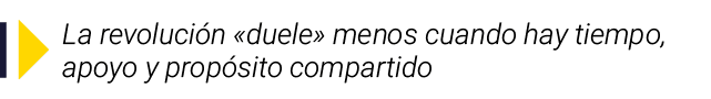 ￼ La revoluci n «duele» menos cuando hay tiempo, apoyo y prop sito compartido