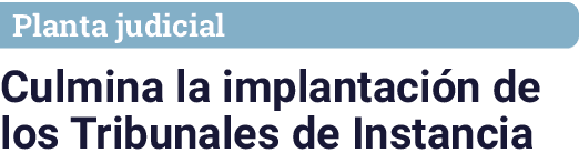 Planta judicial Culmina la implantaci n de los Tribunales de Instancia