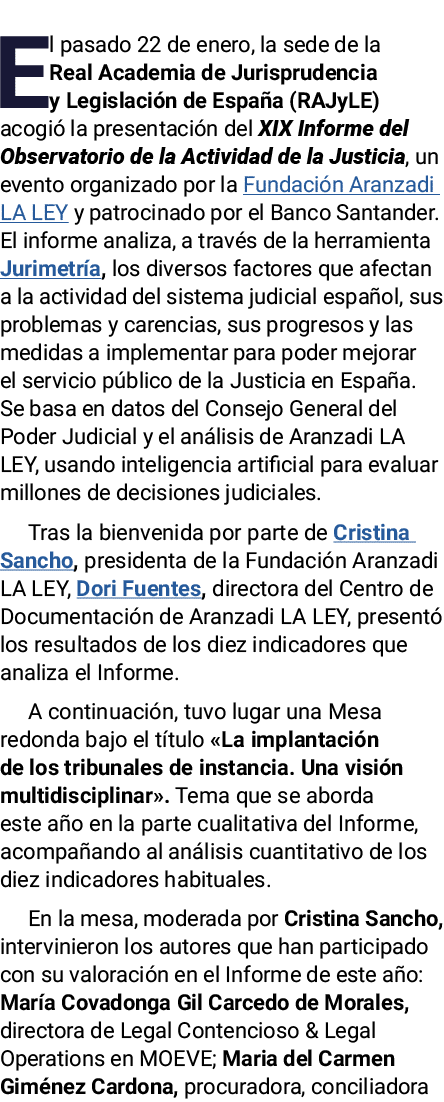El pasado 22 de enero, la sede de la Real Academia de Jurisprudencia y Legislaci n de Espa a (RAJyLE) acogi la prese...