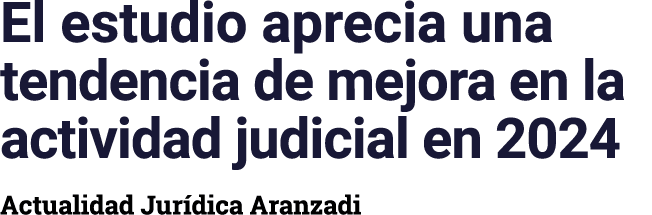 El estudio aprecia una tendencia de mejora en la actividad judicial en 2024 Actualidad Jur dica Aranzadi