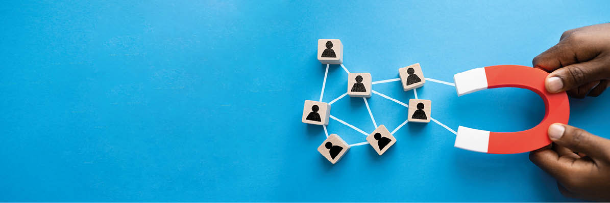 Business Lead And Customer Generation Magnet Pulling Figures