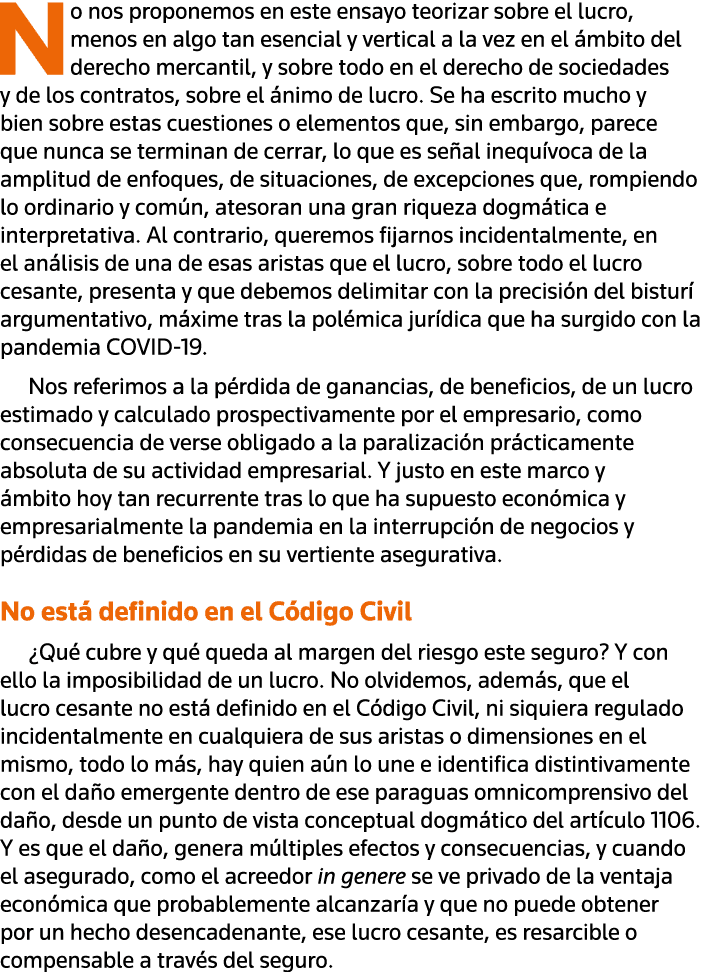 No nos proponemos en este ensayo teorizar sobre el lucro, menos en algo tan esencial y vertical a la vez en el ámbito   