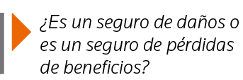   Es un seguro de daños o es un seguro de pérdidas de beneficios 
