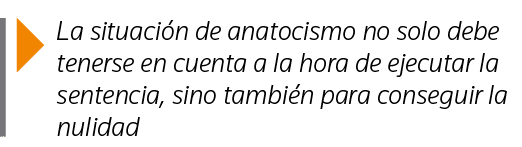  La situación de anatocismo no solo debe tenerse en cuenta a la hora de ejecutar la sentencia, sino también para cons   