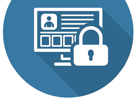 Personal Data Protection Icon  Flat Design  Business Concept Isolated Illustration 