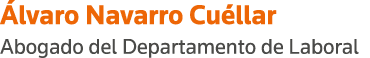 Álvaro Navarro Cuéllar Abogado del Departamento de Laboral