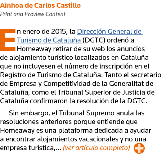 Ainhoa de Carlos Castillo Print and Proview Content En enero de 2015, la Dirección General de Turismo de Cataluña (DG   